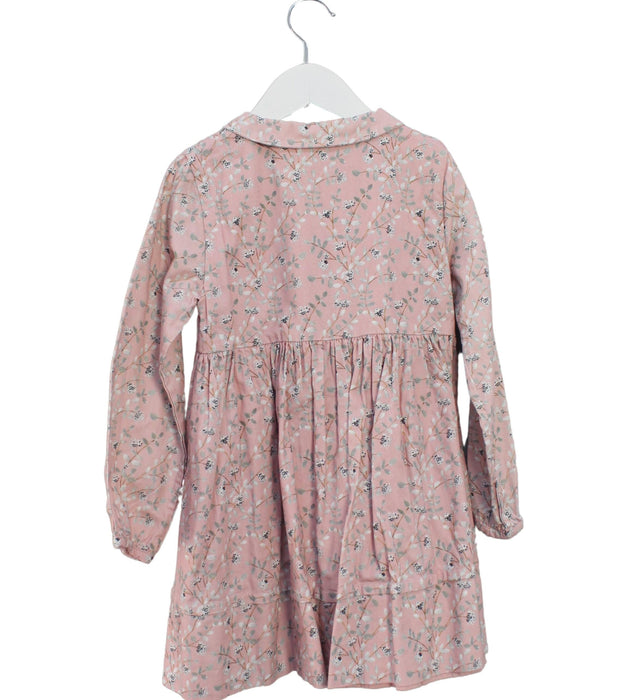 A Pink Long Sleeve Dresses from Bonnet à Pompon in size 6T for girl. (Back View)