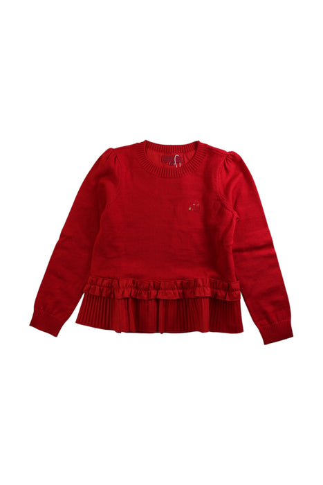 A Red Long Sleeve Tops from Nicholas & Bears in size 6T for girl. (Front View)