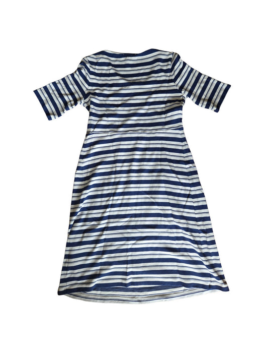 A Navy Long Sleeve Dresses from Isabella Oliver in size S for maternity. (Back View)