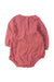 A Pink Long Sleeve Rompers from Nature Baby in size 3-6M for girl. (Back View)