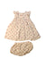 A Ivory Dress Sets from Petit Bateau in size 12-18M for girl. (Front View)