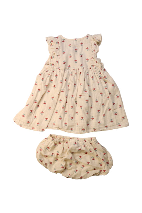 A Ivory Dress Sets from Petit Bateau in size 12-18M for girl. (Back View)