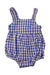 A Blue Sleeveless Rompers from Nature Baby in size 6-12M for girl. (Front View)