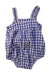 A Blue Sleeveless Rompers from Nature Baby in size 6-12M for girl. (Back View)