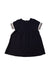 A Navy Short Sleeve Dresses from Petit Bateau in size 6-12M for girl. (Back View)