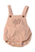 A Peach Sleeveless Rompers from Jamie Kay in size 3T for girl. (Front View)