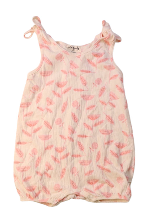 A Pink Sleeveless Rompers from Wilson & Frenchy in size 3-6M for girl. (Front View)