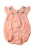 A Peach Sleeveless Rompers from Louise Misha in size 12-18M for girl. (Front View)