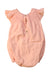 A Peach Sleeveless Rompers from Louise Misha in size 12-18M for girl. (Back View)