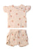A White Shorts Sets from Wilson & Frenchy in size 3-6M for girl. (Front View)