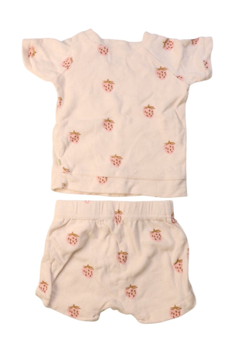 A White Shorts Sets from Wilson & Frenchy in size 3-6M for girl. (Back View)