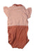 A Pink Short Sleeve Rompers from Nature Baby in size 3-6M for girl. (Back View)