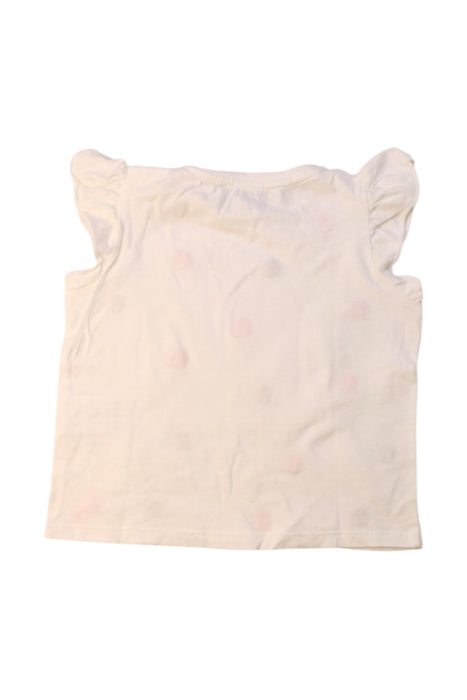 A White Short Sleeve Tops from Emile et Ida in size 12-18M for girl. (Back View)