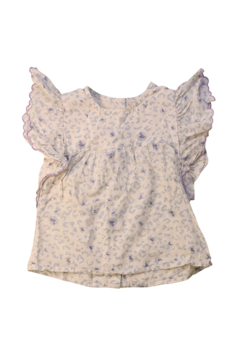 A Ivory Short Sleeve Tops from Louis Louise in size 2T for girl. (Front View)