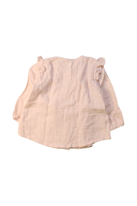 A Peach Long Sleeve Shirts from Jamie Kay in size 6-12M for girl. (Back View)