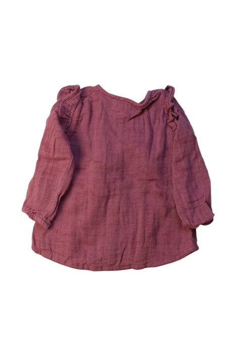 A Burgundy Long Sleeve Shirts from Jamie Kay in size 6-12M for girl. (Back View)
