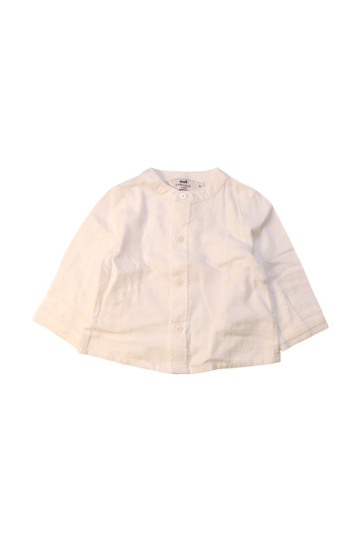 A White Long Sleeve Shirts from Cyrillus in size 6-12M for neutral. (Front View)