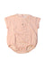 A Peach Short Sleeve Rompers from Bout'Chou in size 3-6M for girl. (Front View)