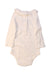 A White Long Sleeve Bodysuits from Cyrillus in size 6-12M for girl. (Back View)