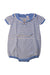 A Blue Short Sleeve Rompers from Pili Carrera in size 6-12M for boy. (Front View)