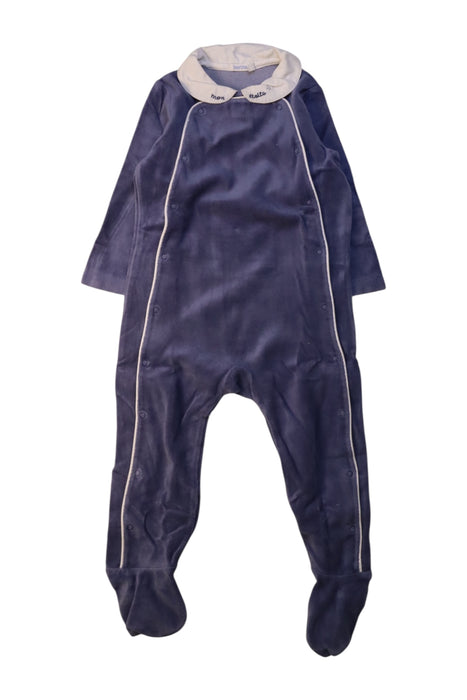 A Navy Onesies from Bout'Chou in size 12-18M for boy. (Front View)