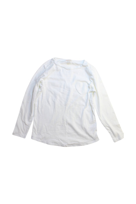 A White Long Sleeve Tops from Crewcuts in size 7Y for girl. (Front View)