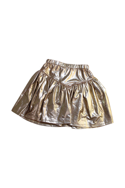 A Gold Short Skirts from Pink Chicken in size 6T for girl. (Front View)