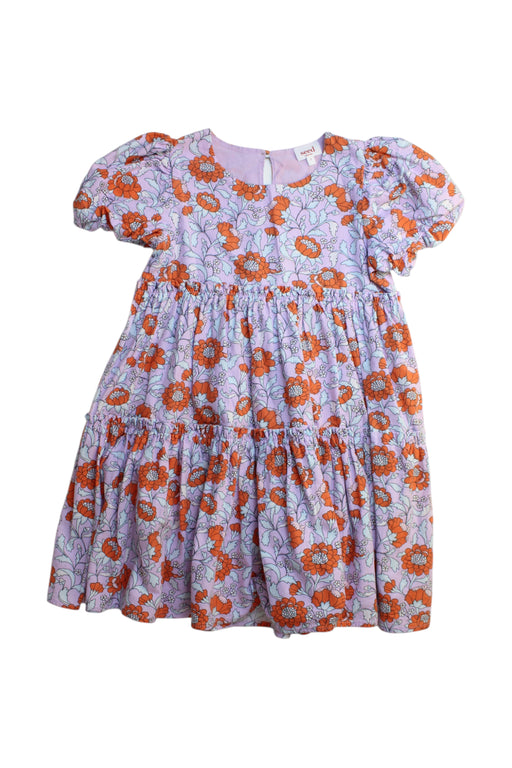 A Multicolour Short Sleeve Dresses from Seed in size 7Y for girl. (Front View)