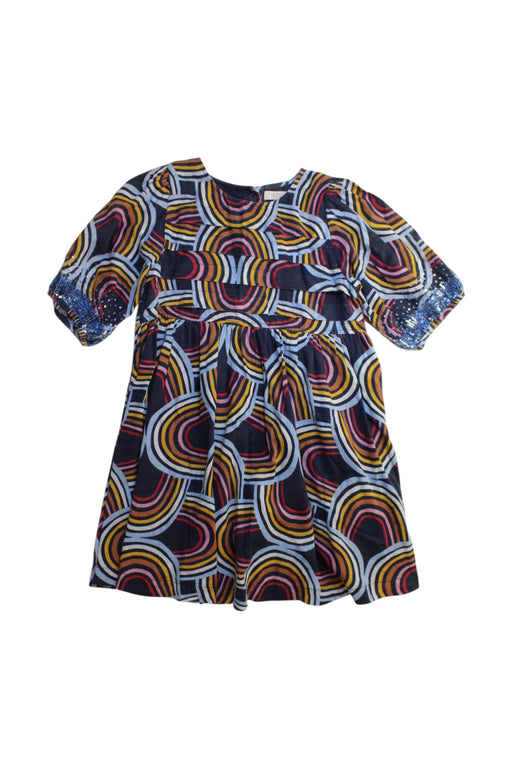 A Multicolour Short Sleeve Dresses from Pink Chicken in size 7Y for girl. (Front View)