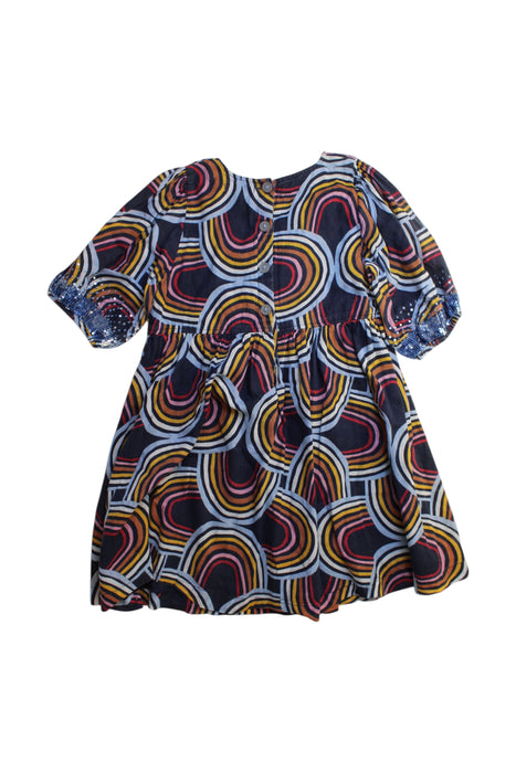 A Multicolour Short Sleeve Dresses from Pink Chicken in size 7Y for girl. (Back View)