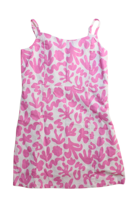 A Pink Sleeveless Dresses from Seed in size 8Y for girl. (Front View)