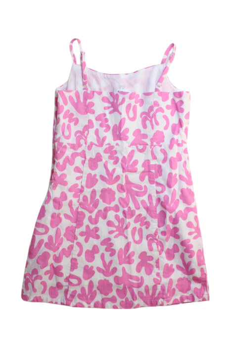 A Pink Sleeveless Dresses from Seed in size 8Y for girl. (Back View)
