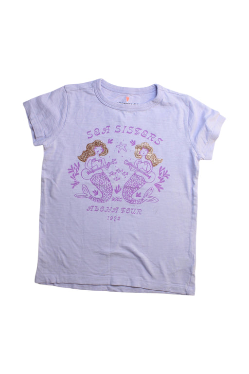 A Purple Short Sleeve T Shirts from Crewcuts in size 7Y for girl. (Front View)