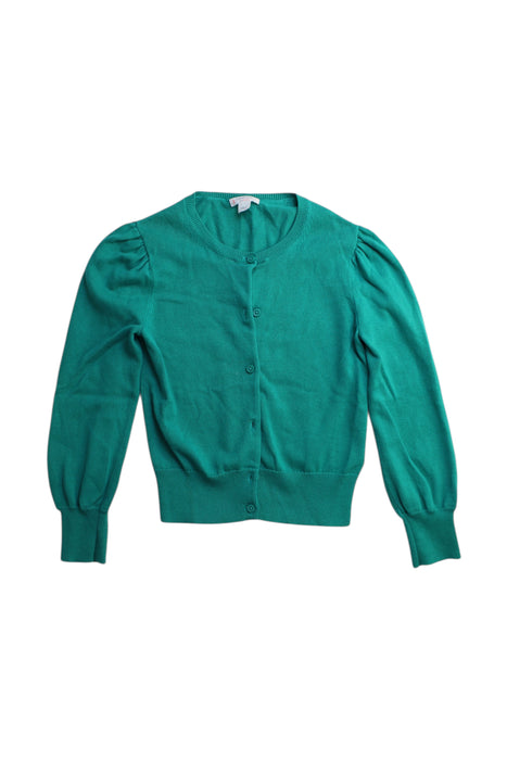 A Green Cardigans from Crewcuts in size 6T for girl. (Front View)