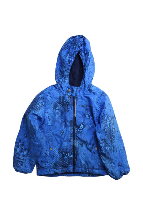 A Blue Puffer/Quilted Jackets from Columbia in size 4T for boy. (Front View)