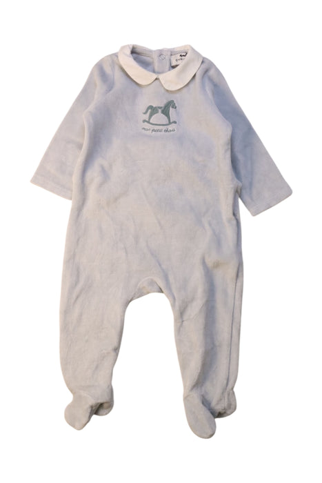 A Grey Onesies from Cyrillus in size 3-6M for boy. (Front View)