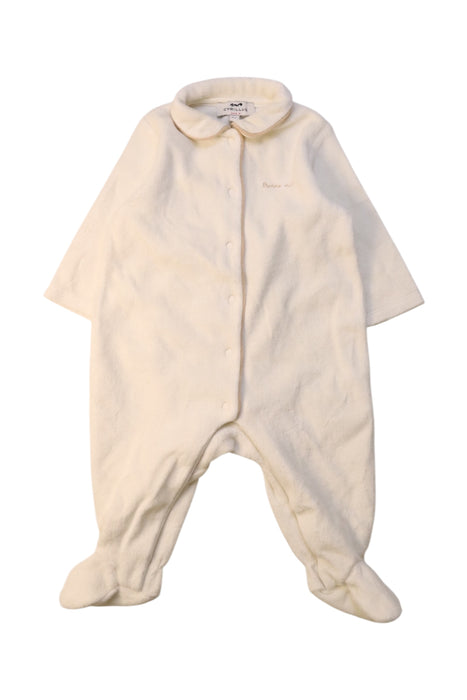 A Ivory Onesies from Cyrillus in size 3-6M for neutral. (Front View)