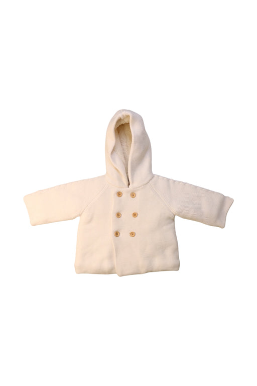 A Ivory Coats from Cyrillus in size 3-6M for neutral. (Front View)