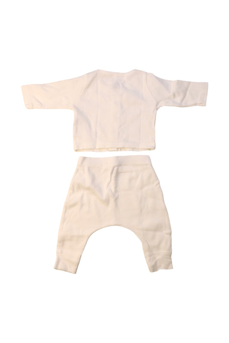A White Pants Sets from Petit Bateau in size 0-3M for neutral. (Back View)