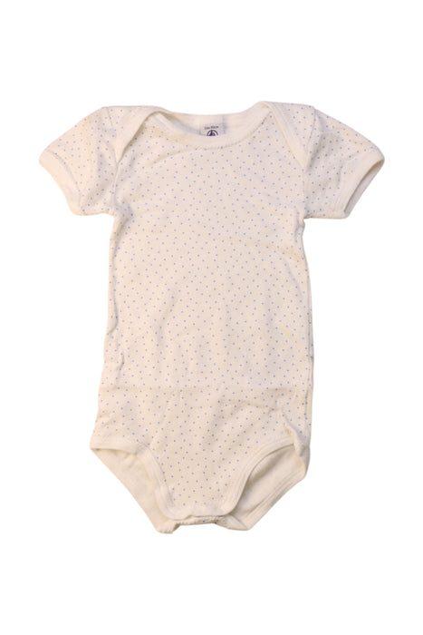 A White Short Sleeve Bodysuits from Petit Bateau in size 2T for boy. (Front View)