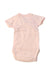 A Pink Short Sleeve Bodysuits from Petit Bateau in size 0-3M for girl. (Back View)