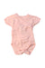 A Pink Short Sleeve Bodysuits from Petit Bateau in size 0-3M for neutral. (Front View)