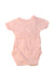 A Pink Short Sleeve Bodysuits from Petit Bateau in size 0-3M for neutral. (Back View)