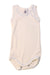 A White Sleeveless Bodysuits from Petit Bateau in size 0-3M for neutral. (Front View)