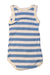 A Blue Sleeveless Bodysuits from Petit Bateau in size 0-3M for boy. (Back View)