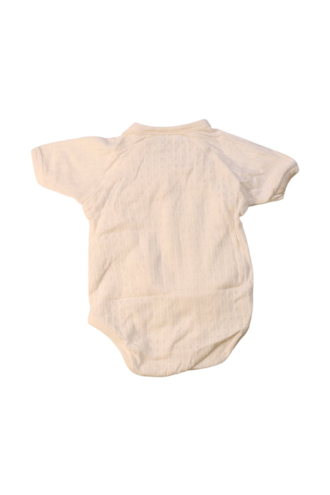 A Ivory Short Sleeve Bodysuits from Nature Baby in size 0-3M for neutral. (Back View)