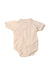 A Ivory Short Sleeve Bodysuits from Nature Baby in size 0-3M for neutral. (Back View)