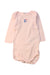 A Pink Long Sleeve Bodysuits from Petit Bateau in size 3-6M for girl. (Front View)