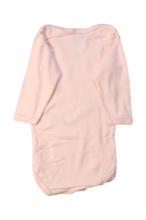 A Pink Long Sleeve Bodysuits from Petit Bateau in size 3-6M for girl. (Back View)