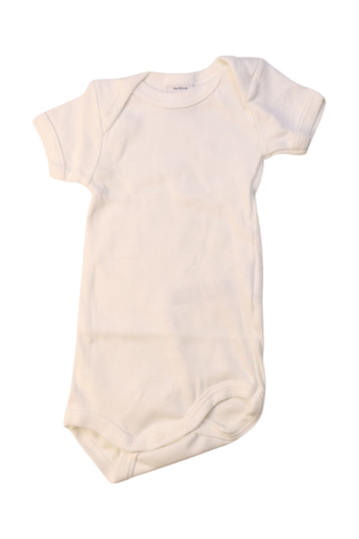 A White Short Sleeve Bodysuits from Petit Bateau in size 0-3M for neutral. (Front View)